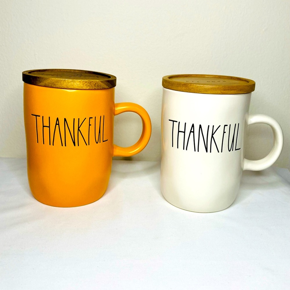 RAE DUNN TWIN LARGE OVER SIZED MUG SET WITH LIDS NWT